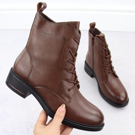 Botas de piel de mujer marrones de Sergio Leone marrón 9