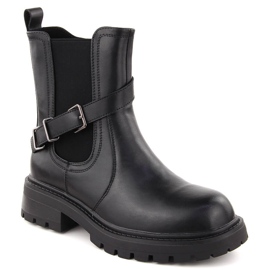 Botines de mujer de piel con hebilla negro Sergio Leone TR719-S 7