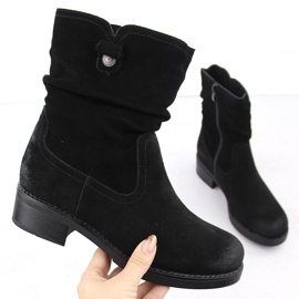 Botas de mujer de piel serraje negro de Sergio Leone BT355-S 9