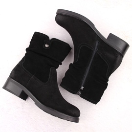 Botas de mujer de piel serraje negro de Sergio Leone BT355-S 10