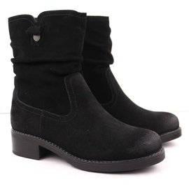 Botas de mujer de piel serraje negro de Sergio Leone BT355-S 11