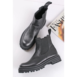 Botas Chelsea con suela gruesa, piel Butdam Wos negra negro 4