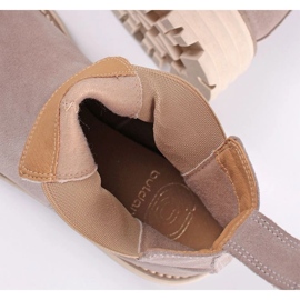 Botas Chelsea con suela gruesa, ante beige, Butdam Wos 5
