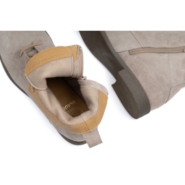 BUTDAM Botas de mujer de piel con cordones Trw, beige 1 BUTDAM Botas de mujer de piel con cordones Trw, beige 1