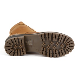 WASAK Botas de mujer con cordones en piel, forradas con lana 0546N, rojo naranja 6