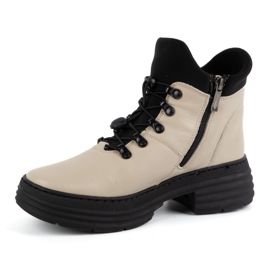 WASAK Botines mujer invierno piel 0736W, beige 1 WASAK Botines mujer invierno piel 0736W, beige 1