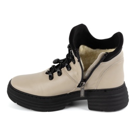 WASAK Botines mujer invierno piel 0736W, beige 5