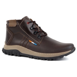 Olivier Zapatos de invierno hombre piel 119GT marrón 2