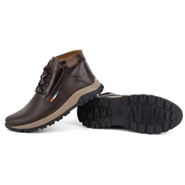 Olivier Zapatos de invierno hombre piel 119GT marrón 4