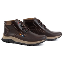 Olivier Zapatos de invierno hombre piel 119GT marrón 3