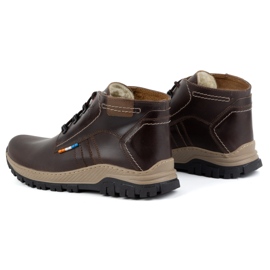 Olivier Zapatos de invierno hombre piel 119GT marrón 5