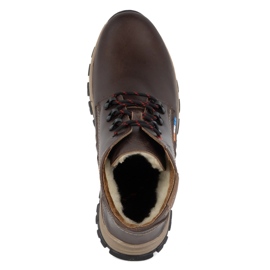 Olivier Zapatos de invierno hombre piel 119GT marrón 7