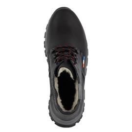 Olivier Zapatos de invierno de piel para hombre 119GT, negro 7