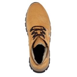 Olivier Zapatos de invierno de piel para hombre 119GT, amarillo 6