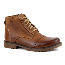 Olivier Zapatos Invierno Hombre Piel Botines 137 marrón 2