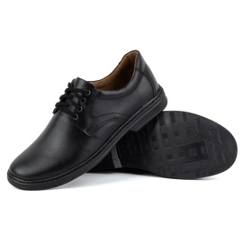 KOMODO Zapatos de hombre fabricados en piel natural 933K, negro. 3