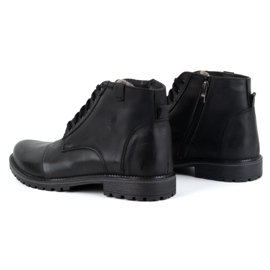 Olivier Botas de invierno de piel para hombre 137 azul marino – Zapatos con cremallera 5