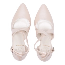 BUTDAM Tacones de baile beige con tiras Xena 2