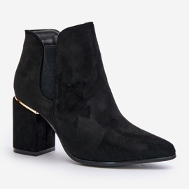 Botas De Ante Ecológico Con Tacón Alto Aislado Negro Daivine 4