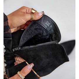 Botas De Ante Ecológico Con Tacón Alto Aislado Negro Daivine 8