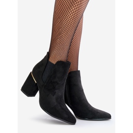 Botas De Ante Ecológico Con Tacón Alto Aislado Negro Daivine 1