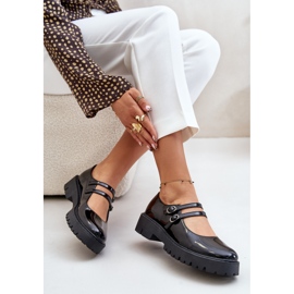 Zapatos mujer charol con tiras, Negro Rialuna 4