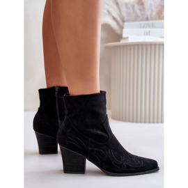 Botas camperas con tacón alto, Ante Eco, Arabelline Negro 6
