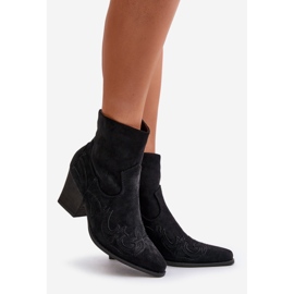 Botas camperas con tacón alto, Ante Eco, Arabelline Negro 1