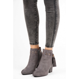 Cm Paris Botines de ante boho gris 4