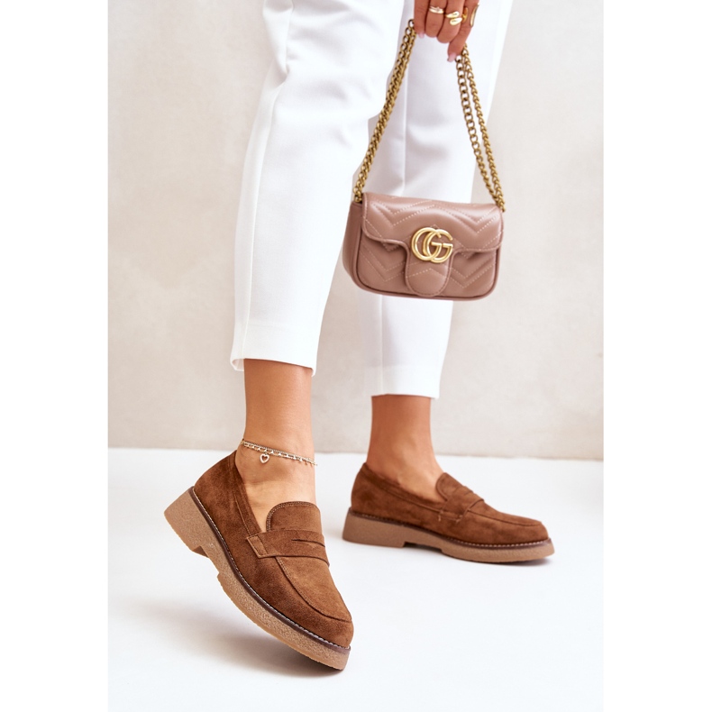 Mocasines Clásicos Mujer Ante Ecológico Marrón Belania 2