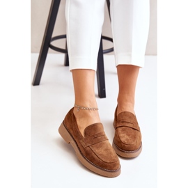 Mocasines Clásicos Mujer Ante Ecológico Marrón Belania 8