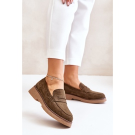 Mocasines Clásicos Mujer Ante Ecológico, Verde Oscuro Belania 2 Mocasines Clásicos Mujer Ante Ecológico, Verde Oscuro Belania 2