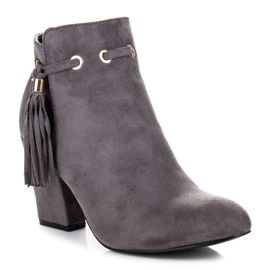 Cm Paris Botines de ante boho gris 2