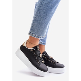 Zapatillas Mujer Plataforma Con Adornos, Negro Herbisa 5