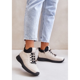 Deportivas Piel Aislante Con Cremallera Artiker 55C0038 Beige 2