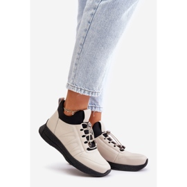 Deportivas Piel Aislante Con Cremallera Artiker 55C0038 Beige 1