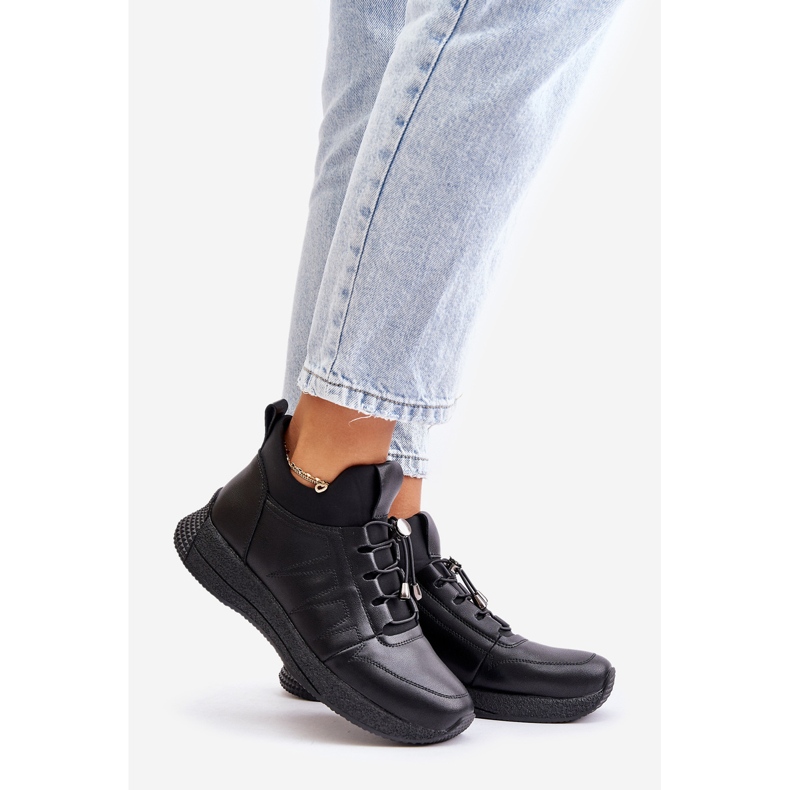 Deportivas Piel Aislante Con Cremallera Artiker 55C0041 Negro 1