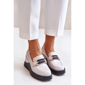 Vinceza 58337 Mocasines Cuña Charol Gris 5