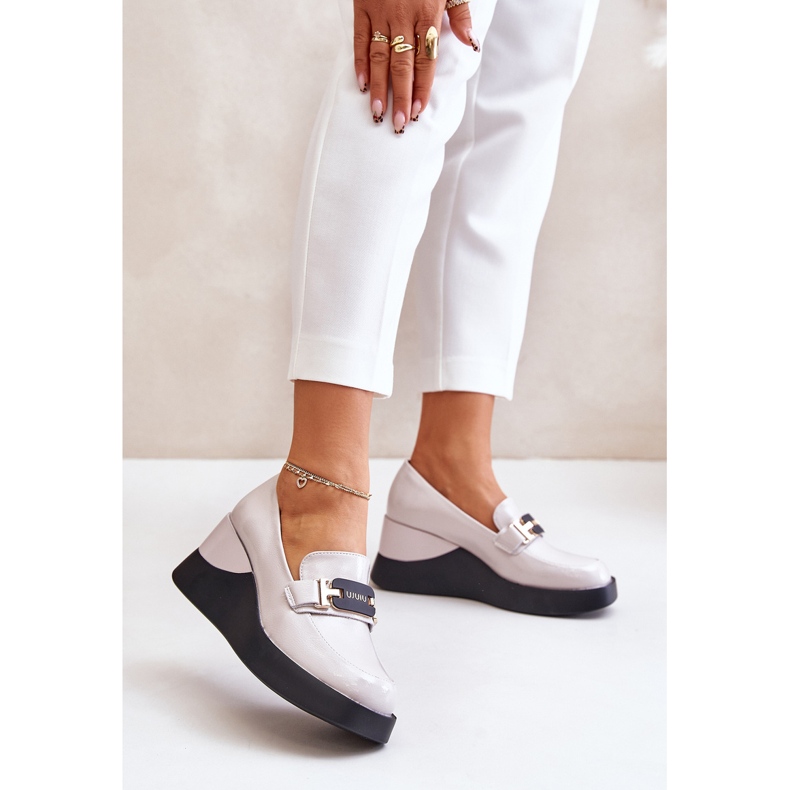 Vinceza 58337 Mocasines Cuña Charol Gris 2 Vinceza 58337 Mocasines Cuña Charol Gris 2