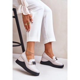 Vinceza 58337 Mocasines Cuña Charol Gris 6