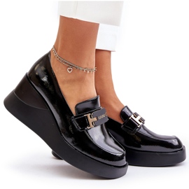 Vinceza 58337 Mocasines Cuña Charol Negro 8