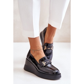 Vinceza 58337 Mocasines Cuña Charol Negro 3