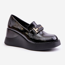 Vinceza 58337 Mocasines Cuña Charol Negro 4