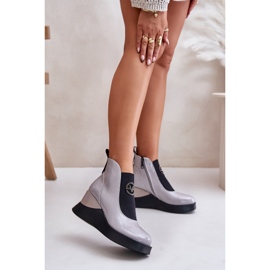 Botas Cuña Charol, Aislante Vinceza 66703, Gris 2 Botas Cuña Charol, Aislante Vinceza 66703, Gris 2