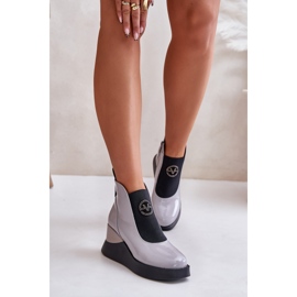 Botas Cuña Charol, Aislante Vinceza 66703, Gris 3