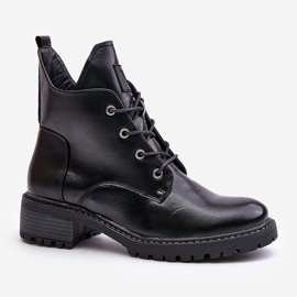 Botas aislantes de tacón bajo para mujer Vinceza 58136 Negro 4
