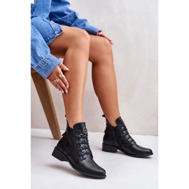 Jezzi Botines Bajos Aislantes Con Cremallera Con Adorno, Negro Nevalia 6