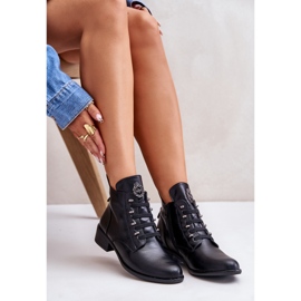 Jezzi Botines Bajos Aislantes Con Cremallera Con Adorno, Negro Nevalia 7