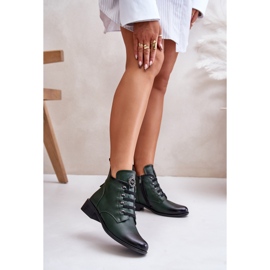 Jezzi Botines bajos con aislamiento, cremallera y adorno, verde Nevalia 2
