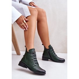 Jezzi Botines bajos con aislamiento, cremallera y adorno, verde Nevalia 6